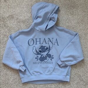 GAP Disney Light Blue Ohana Stitch Graphic Hoodie for Kids girls Sz XL 12